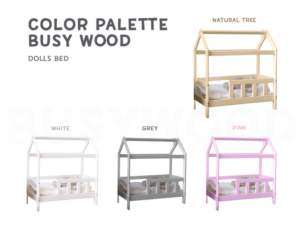 Hand Made Wooden Doll Bed, фото 11