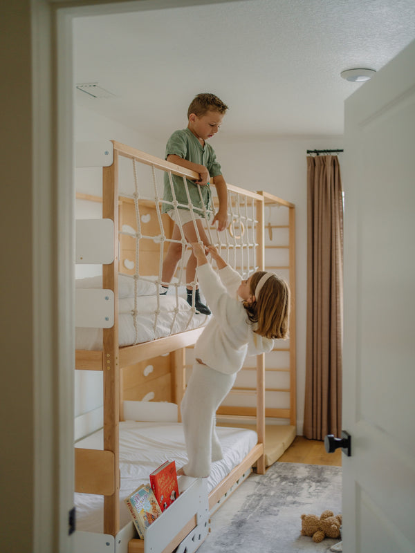 Twin Over Twin Bunk Beds – Bunk Beds for Kids’ Rooms (Jungle Bed), фото 1