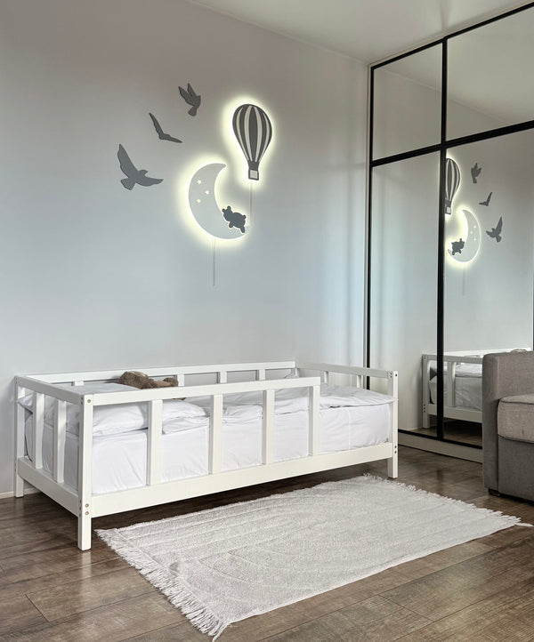 Queen Size Bed Frame - Scandinavian Bed Frame with Legs for Kids (Model 10), фото 1