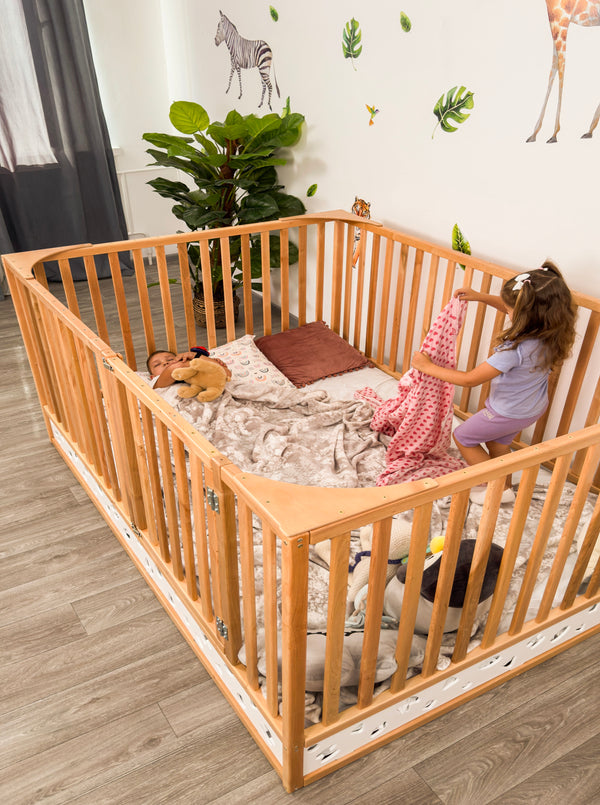 Toddler Safety Bed – Wooden Bed with Extra High Rails and Slatted Base (Oasis Bed), фото 3