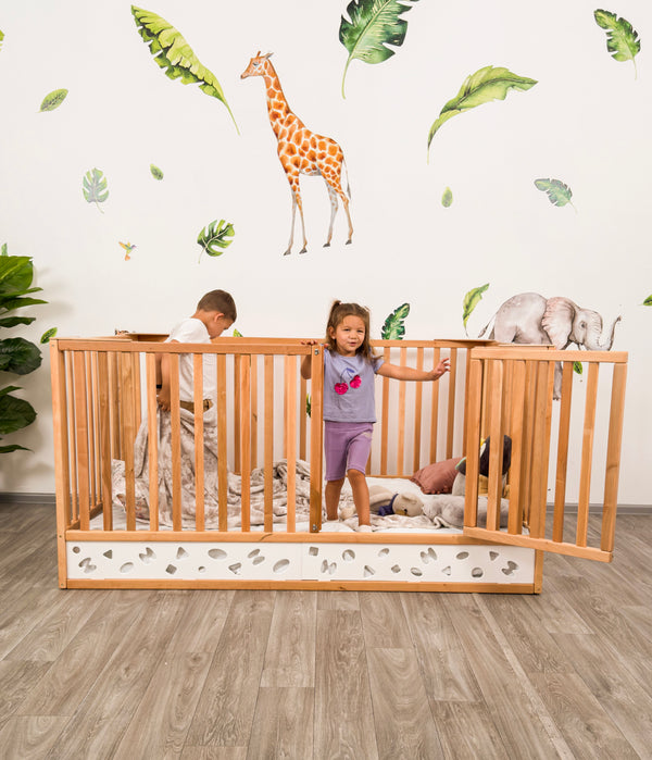 Toddler Safety Bed – Wooden Bed with Extra High Rails and Slatted Base (Oasis Bed), фото 2