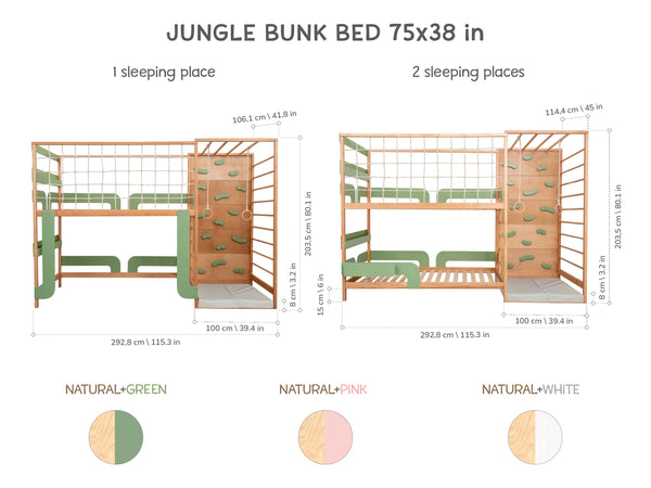 Indoor Jungle Gym – Jungle Gym Bunk Bed for Kids (Jungle Bed), фото 13
