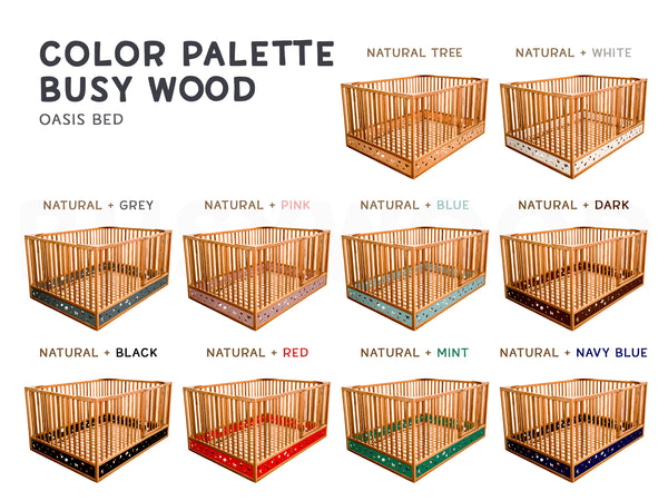 Toddler Safety Bed – Wooden Bed with Extra High Rails and Slatted Base (Oasis Bed), фото 12