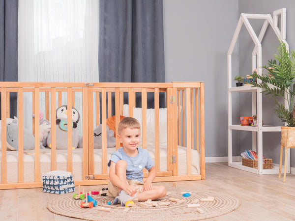 Wood Crib – Functional Wood Playpen Bed with Floor-Level Design (Model 6.3/20), фото 5