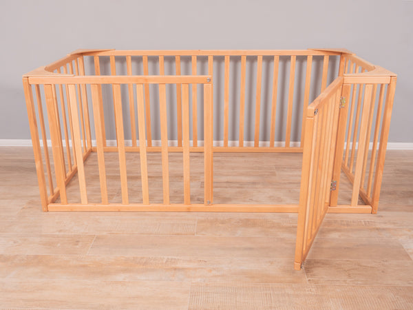 Wood Crib – Functional Wood Playpen Bed with Floor-Level Design (Model 6.3/20), фото 3