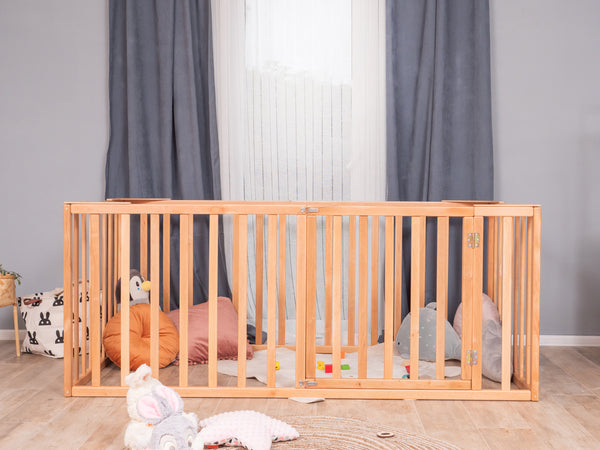 Wood Crib – Functional Wood Playpen Bed with Floor-Level Design (Model 6.3/20), фото 9