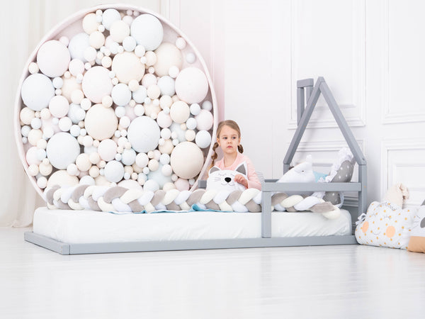 Montessori bed frame with mattress base 13 sizes | 7 colors (Model 3), фото 7