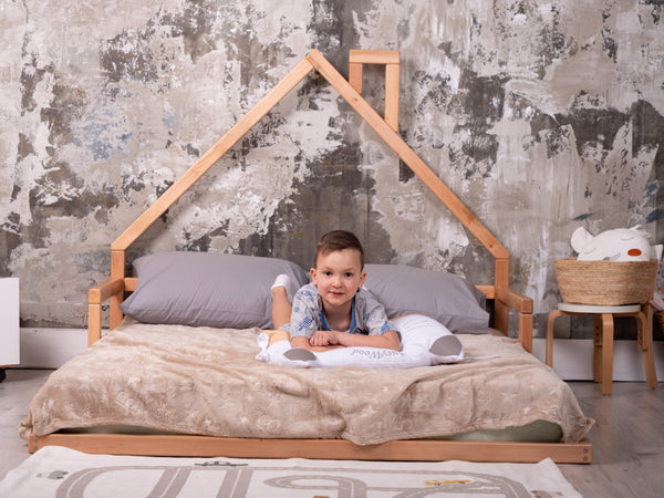 Montessori bed frame with mattress base 13 sizes | 7 colors (Model 3), фото 5