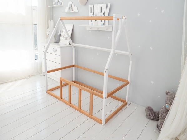 Floor bed for climbing Montessori bed for toddler (Model 1), фото 8