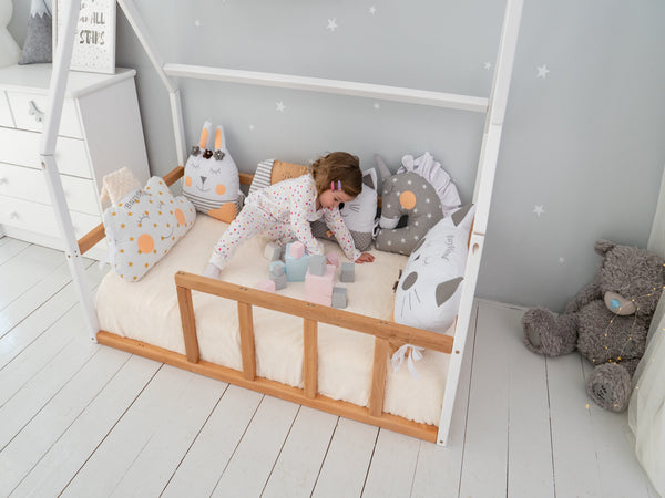 Floor bed for climbing Montessori bed for toddler (Model 1), фото 5