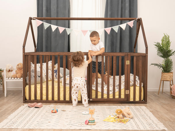 Montessori wood House Playpen with Fall Protection (Model 21), фото 3