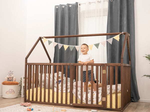 Montessori wood House Playpen with Fall Protection (Model 21), фото 5