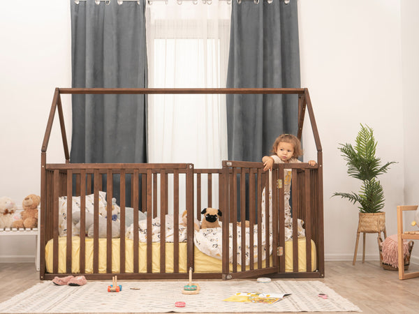 Montessori wood House Playpen with Fall Protection (Model 21), фото 7