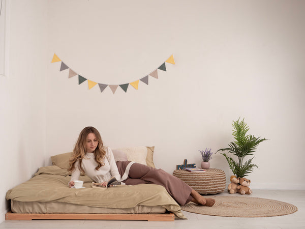 Loft Bed for Adults – Modern Wooden Bed for Adults (Zen Low Profile Bed), фото 2