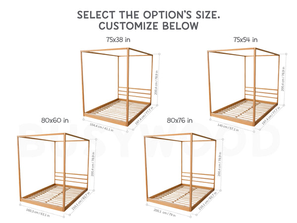 Loft Bed for Adults – Solid Wood Loft Design Bed (Model 8), фото 10