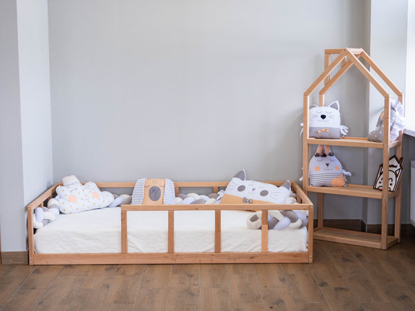 Montessori floor bed with rails (Model 10), фото 1