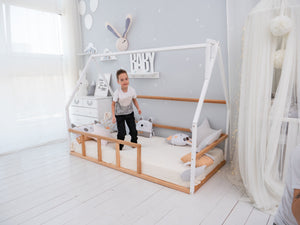 Kids Floor bed for climbing Wooden House Montessori bed (Model 1), photo 1