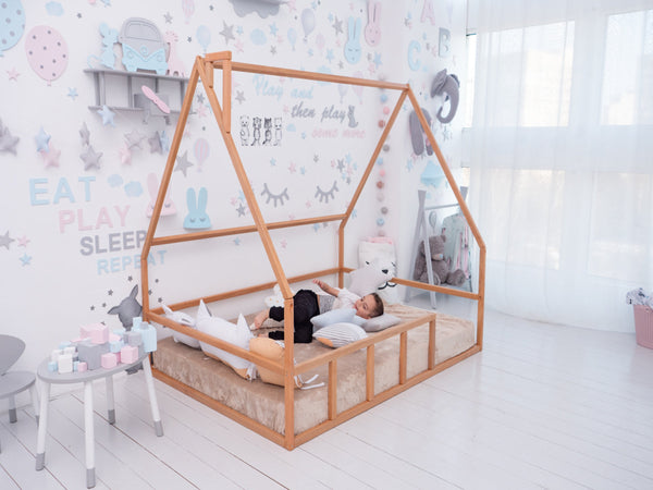 Toddler Floor Bed for Sleeping Only Montessori Bed (Model 1 mini), фото 1