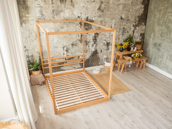 Twin Canopy Bed – Safe and Stylish Twin Bed for Teen Room (Model 8), фото 10