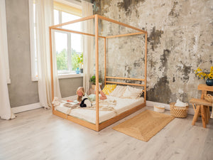 Floor bed frame Full and Queen Teen bed (Model 8), photo 1