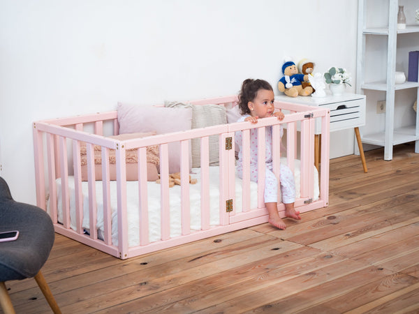 Girls twin bed frame - Toddler bed with rails (Model 6.2/19), фото 4