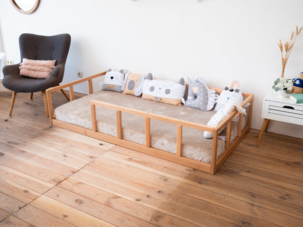 Floor bed with rails Montessori bed (Model 10), фото 8